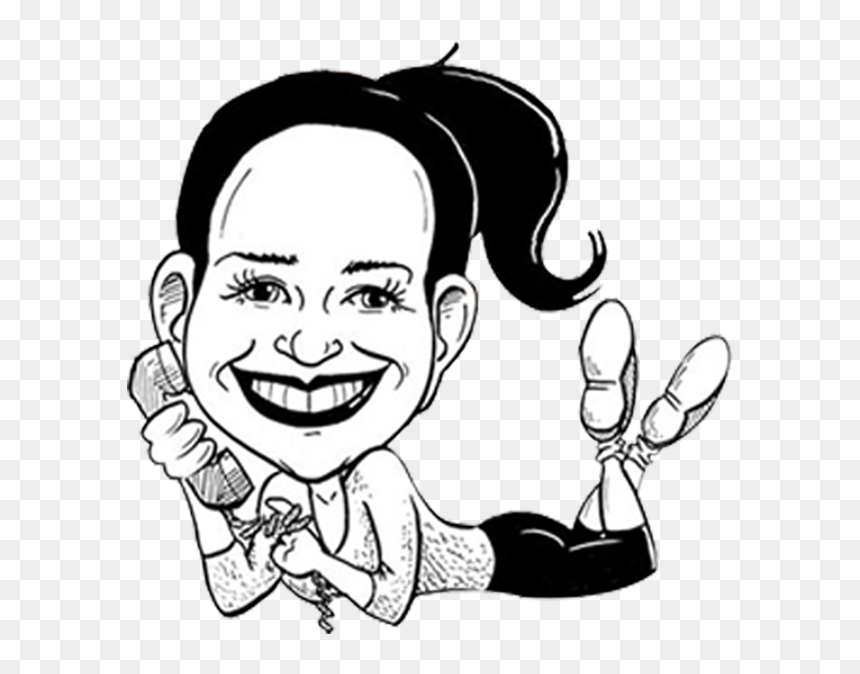 Black And White Caricature - Cartoon Caricature Drawing, HD Png Download - wedding caricature png