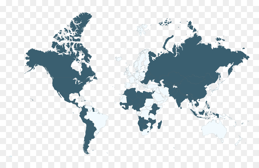Portfolio Outreach Of Luxflag Labelled Mivs - Johnson And Johnson Countries Served, HD Png Download - world map blue png transparent background