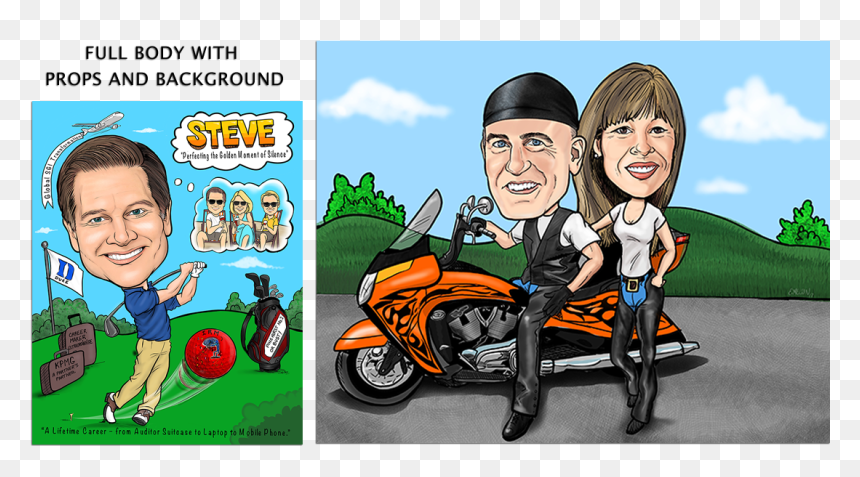 Commission A Caricature From Photos - Cartoon, HD Png Download - caricature body png