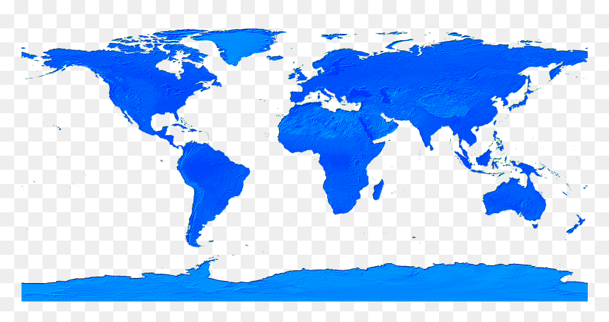 World Map Solid , Png Download - Northern Bottlenose Whale Distribution, Transparent Png - world map blue png transparent background