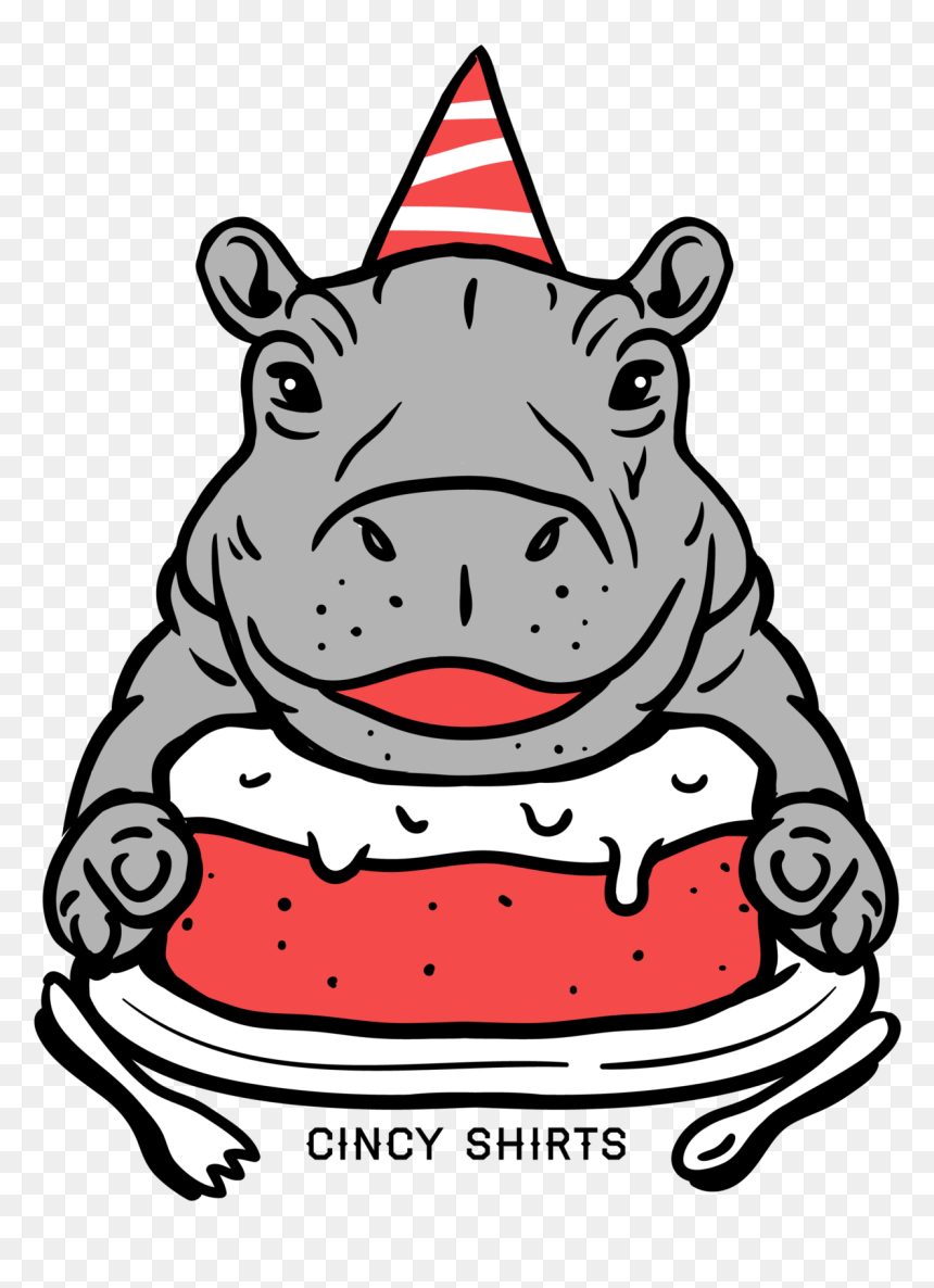 Fiona The Hippo Birthday Tattoo, HD Png Download - birthday cartoon png