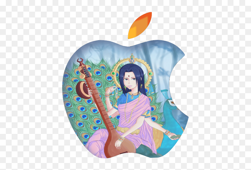 Drawing Of Saraswati, HD Png Download - saraswati image png