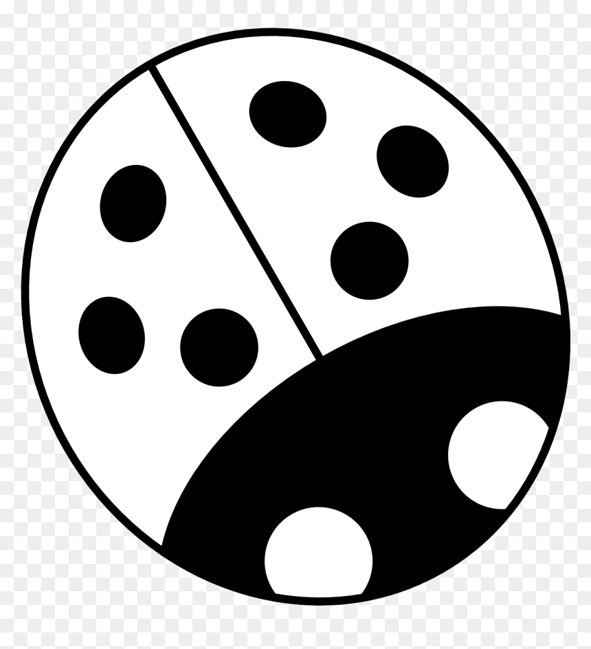 Lady Bird Clipart Black And White - Ladybug Black And White Clip Art, HD Png Download - white hen png