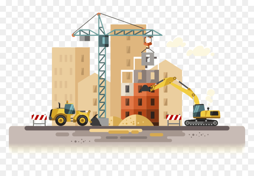 Construction Digital Marketing - Under Construction Building Clipart, HD Png Download - building construction png images
