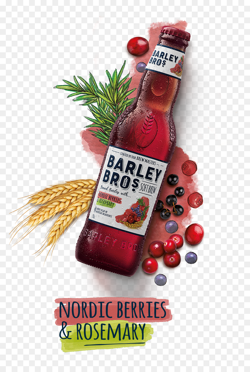Productlineup Main Image 33cl Bottle Layingdown Berries - Barley Bros Soft Brew, HD Png Download - all cool drinks images png