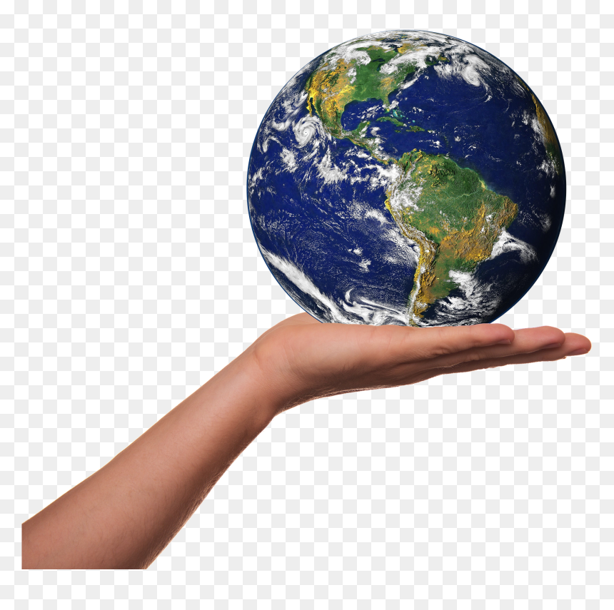 National Earth Day, HD Png Download - globe in hand png