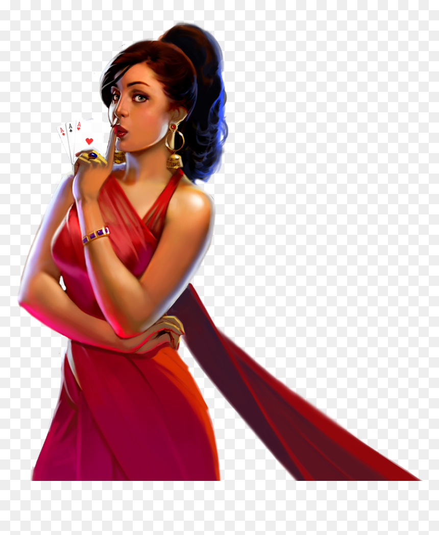 Teen Patti Gold Dealer, HD Png Download - indian lady png
