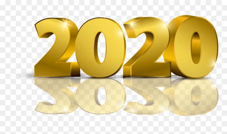 Happy New Year 2020 Text Png, Transparent Png - happy new year 3d png