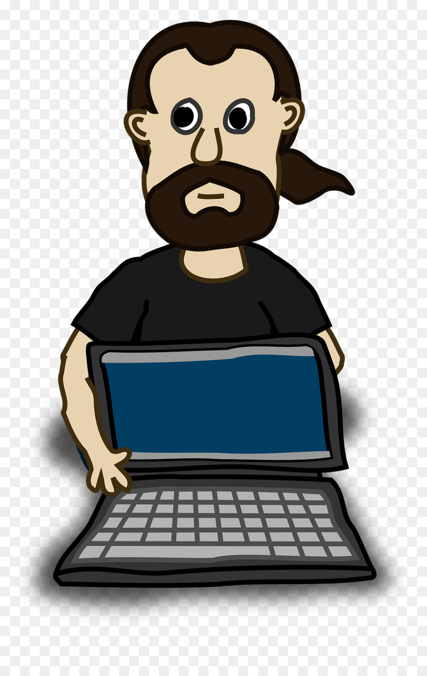 Comic Characters, HD Png Download - man with laptop png