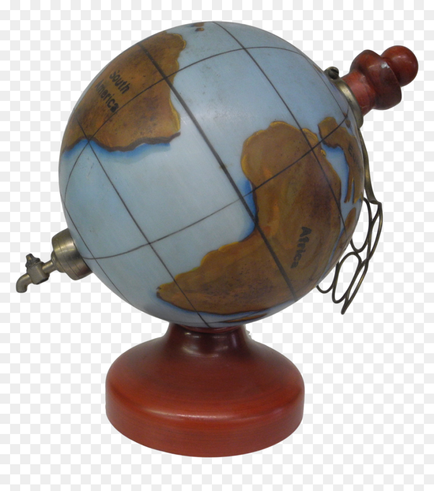 Novelty Globe Form Whiskey Decanter, Unusual Hand-painted - Globe, HD Png Download - globe in hand png