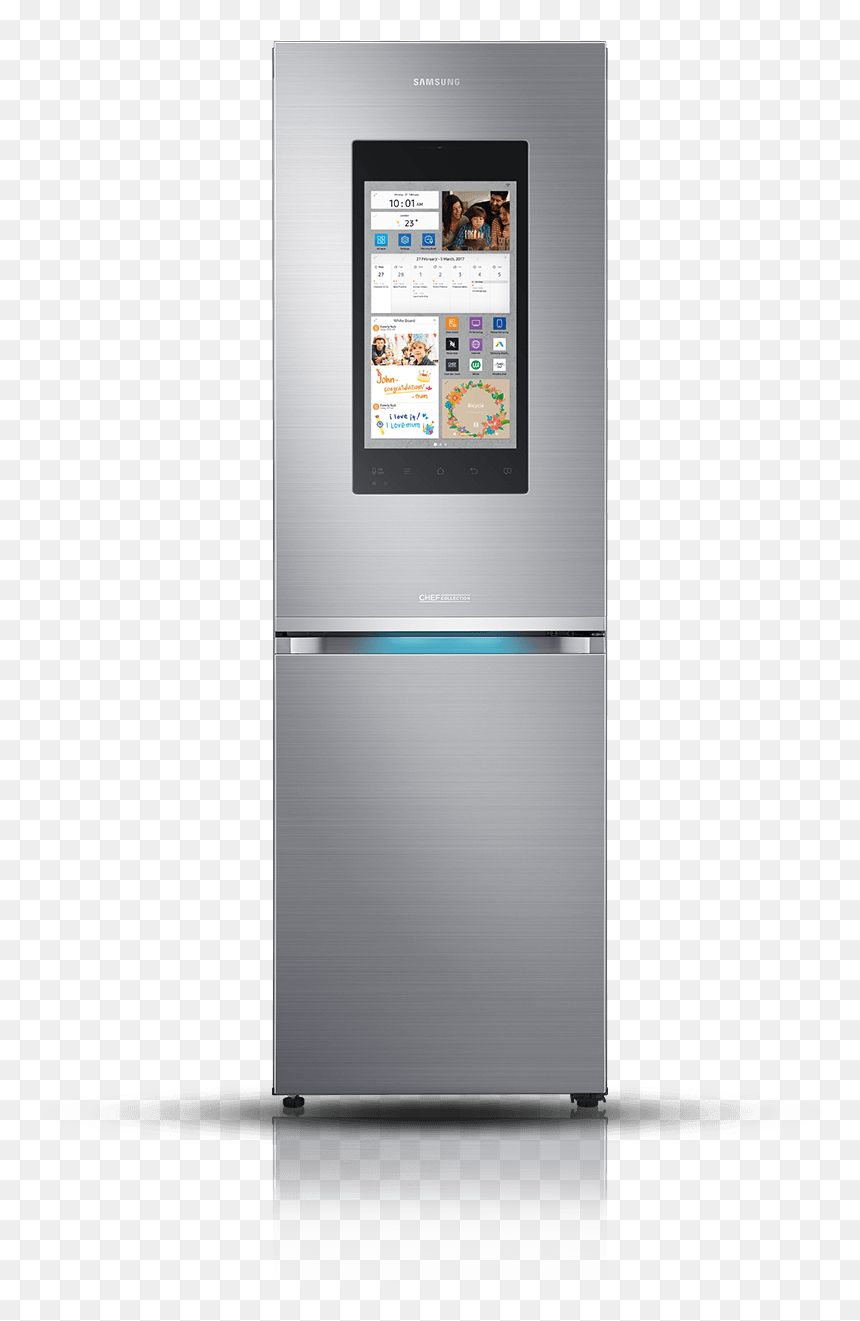 945 X 1246 - My Family Hub Fridge, HD Png Download - fridge png images