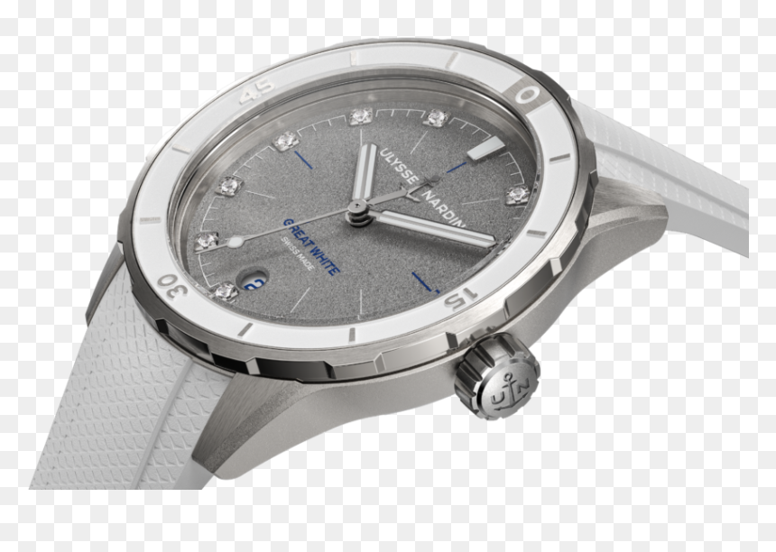 ユリス ナルダン レディ ダイバー グレート ホワイト, HD Png Download - ladies watches png