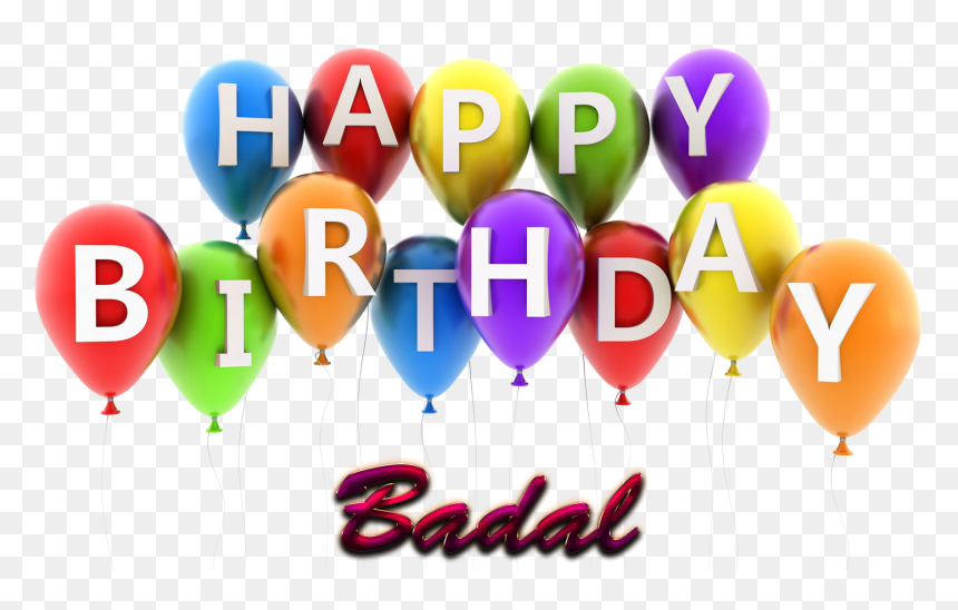 Badal Happy Birthday Balloons Name Png - Happy Birthday Linda Balloons, Transparent Png - badal png