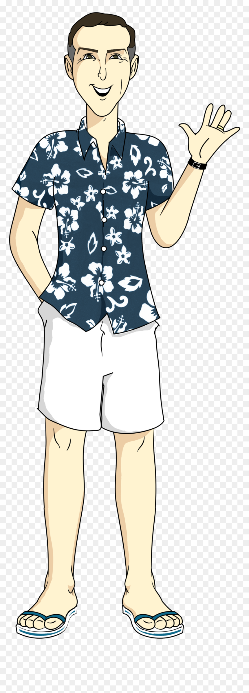 Hawaii Caricature - Illustration, HD Png Download - caricature body png