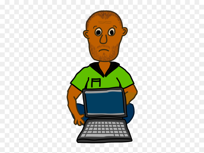 Laptop Man With No Shade - Comic Characters, HD Png Download - man with laptop png