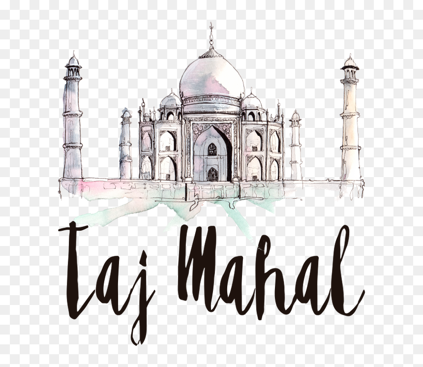 Discover Ideas About Taj Mahal Sketch - Mosque Drawing, HD Png Download - taj png