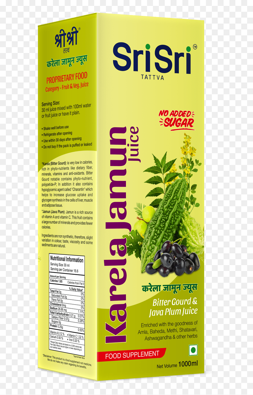 Sri Sri Tattva Karela Jamun Juice - Sri Sri Karela Jamun Juice, HD Png Download - jamun png
