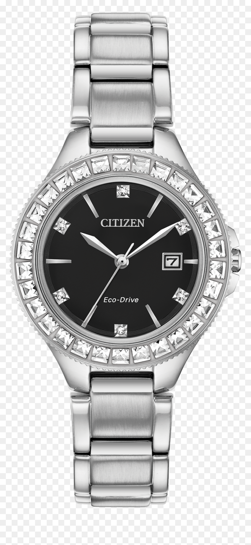 Silhouette Crystal Main View - Women's Citizen Watch Eco Drive Black Dial, HD Png Download - ladies watches png