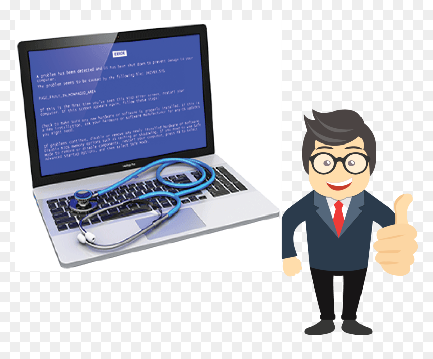 Blue Screen - One Person Company, HD Png Download - laptop service png