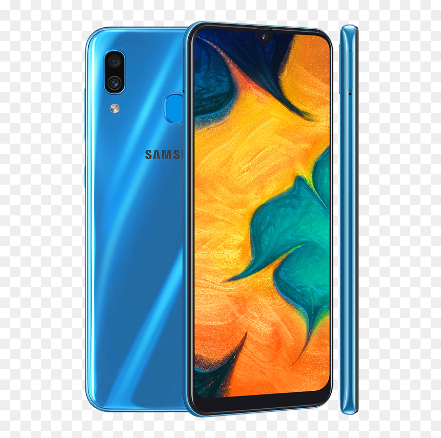 Samsung Galaxy A30 Blue, HD Png Download - samsung mobiles png