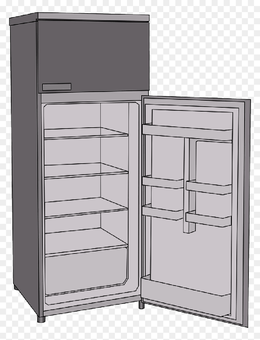 Refrigerator, Fridge, Cooling, Cold, Deep Freezer - Refrigerador Vacio Dibujo Png, Transparent Png - fridge png images
