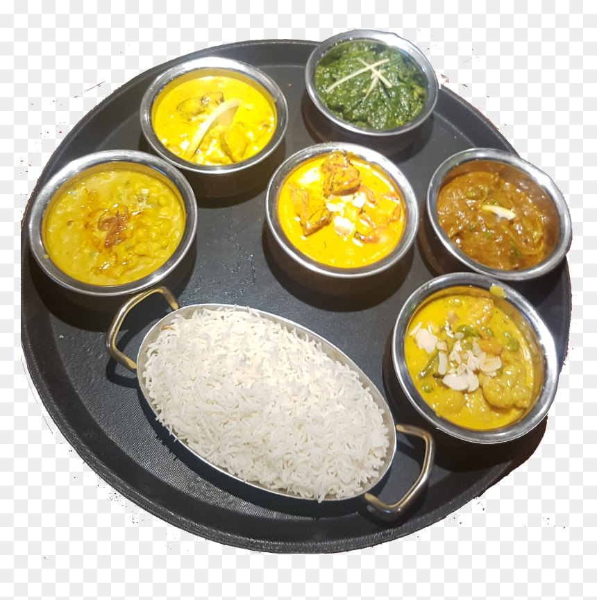 White Rice, HD Png Download - indian thali png