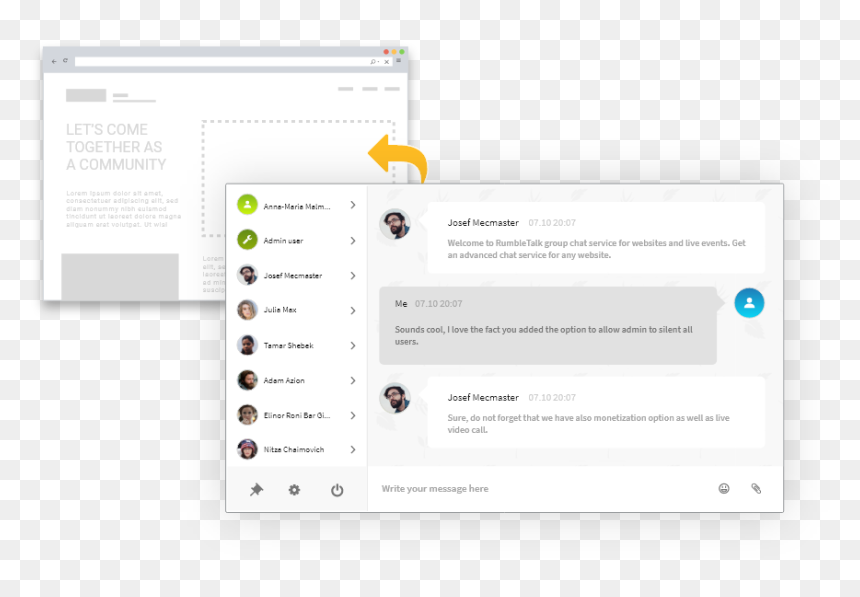 Main-image - Rumbletalk Chat, HD Png Download - live chat png
