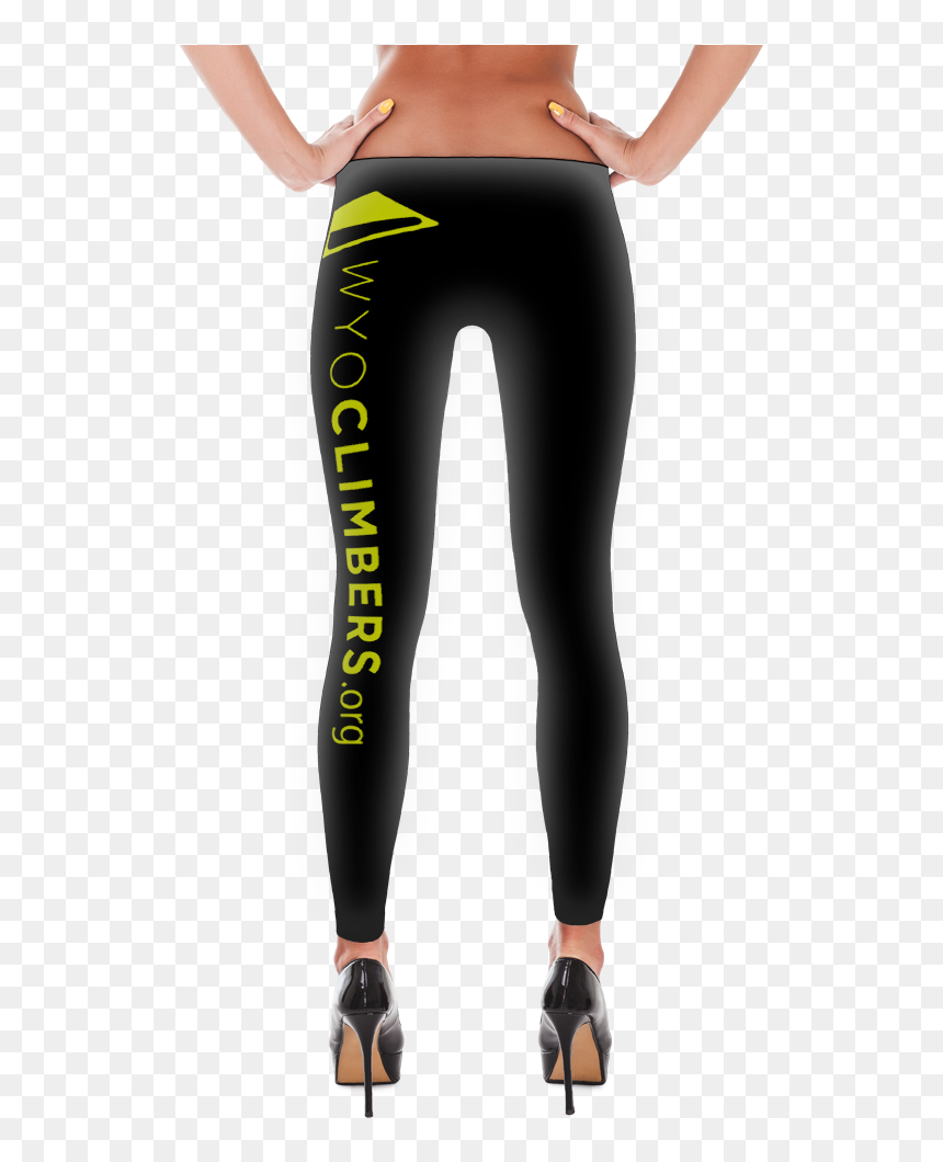 Black Tights 01 Neon Cwca Logo Long Lg 01 Mockup Back - Sublimation Leggings, HD Png Download - badal png