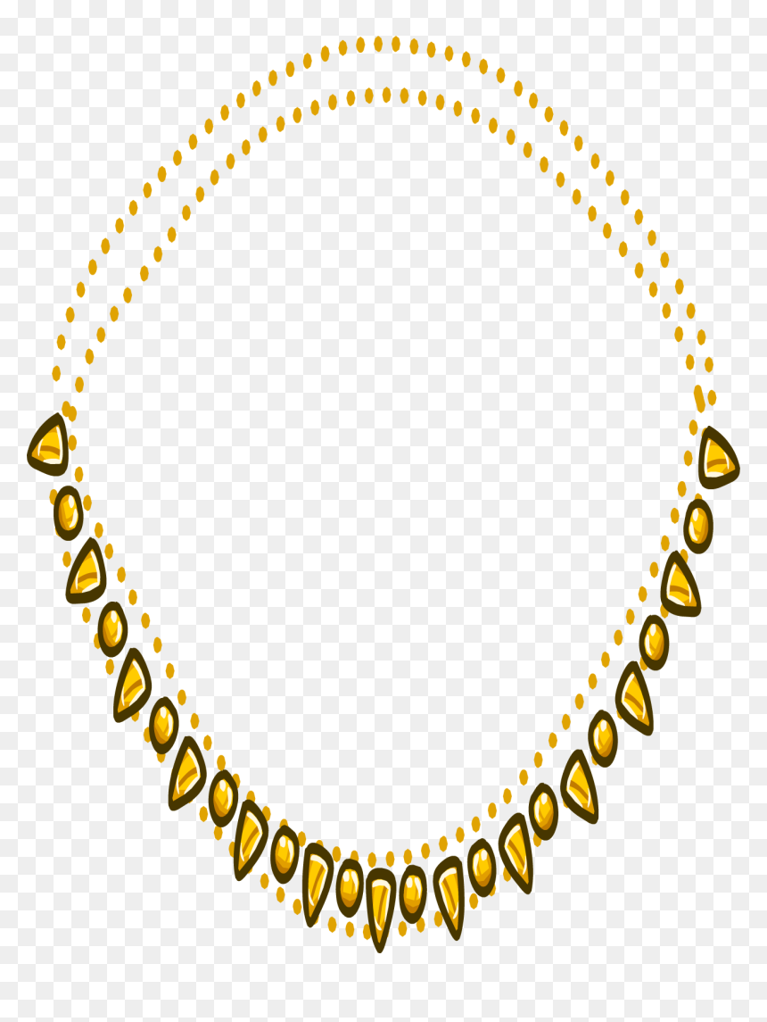 Gold Necklace Png Transparent Picture - Golden Necklace Png Icon, Png Download - gold jewels png