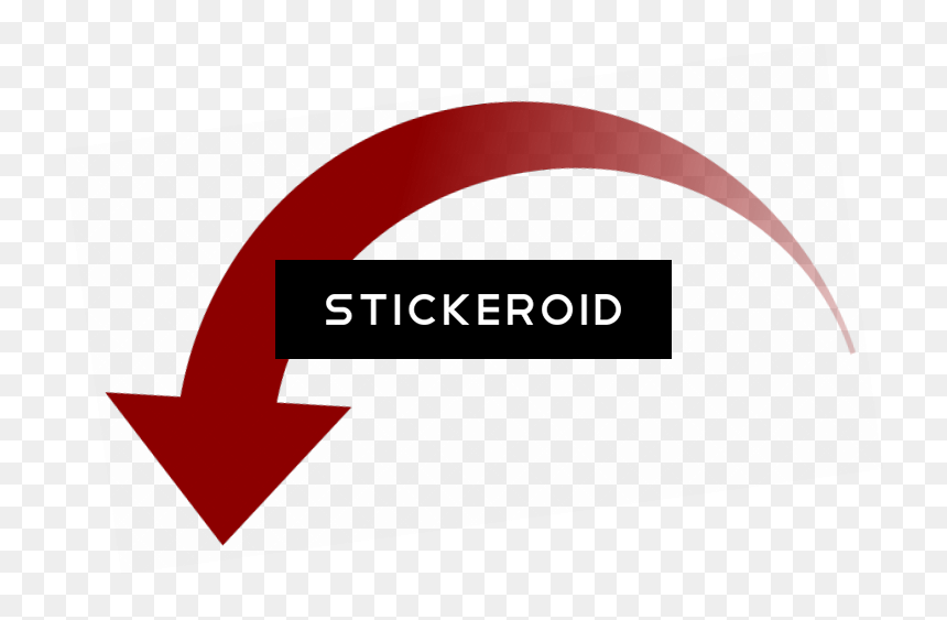 Curved Red Down Arrow - Shepherd's Bush, HD Png Download - arrow design png