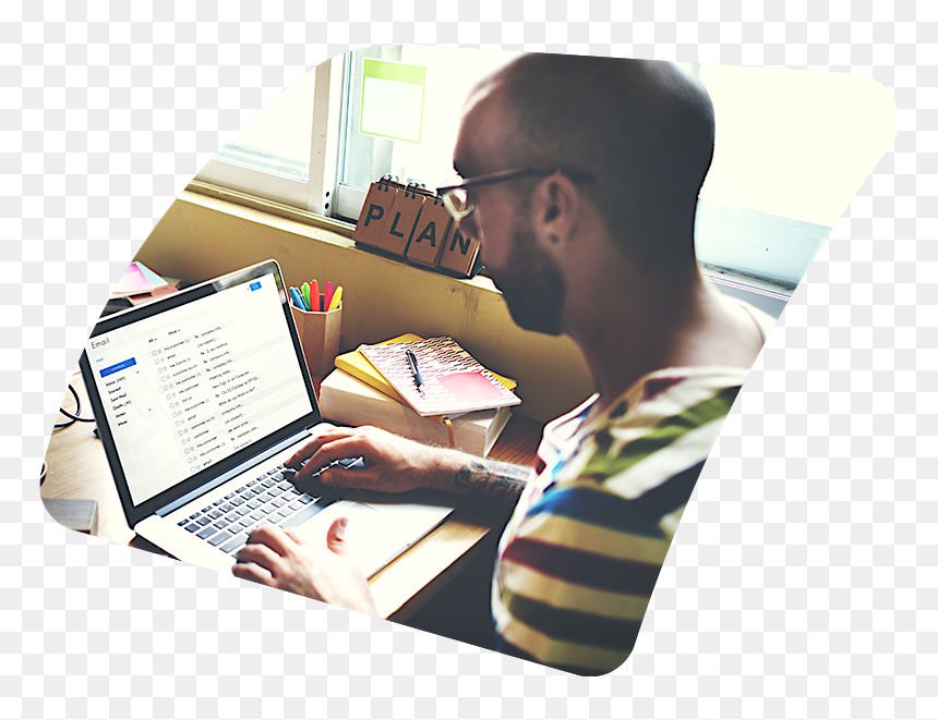 Output Device, HD Png Download - man with laptop png