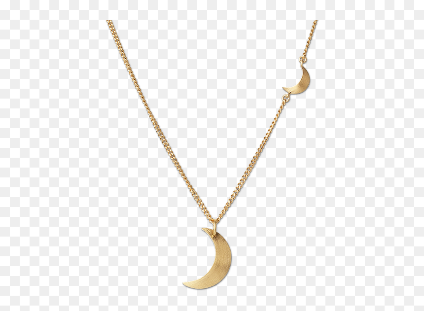Combination Of Half Moon Necklace And Half Moon Pendant"
 - Moon Necklace With Transparent Background, HD Png Download - gold jewels png