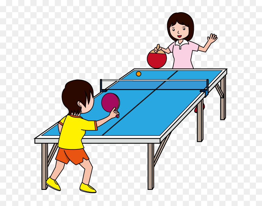 Playing Table Tennis Clipart, HD Png Download - table tennis png