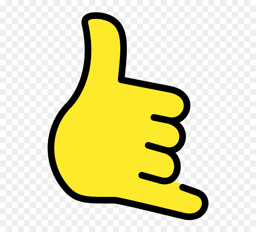 Call Me Hand Emoji Clipart - Scalable Vector Graphics, HD Png Download - call clipart png