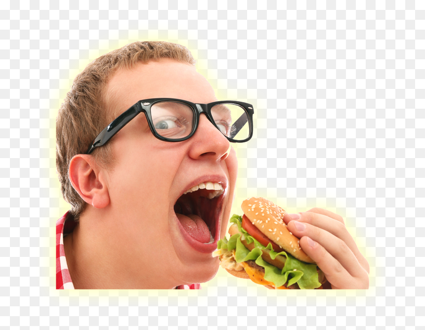 Nurdeatingburger2 - Food, HD Png Download - burger png hd