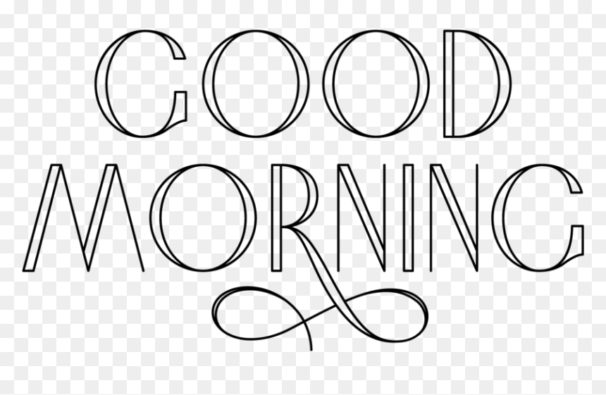 Good Morning Png - Calligraphy, Transparent Png - good png