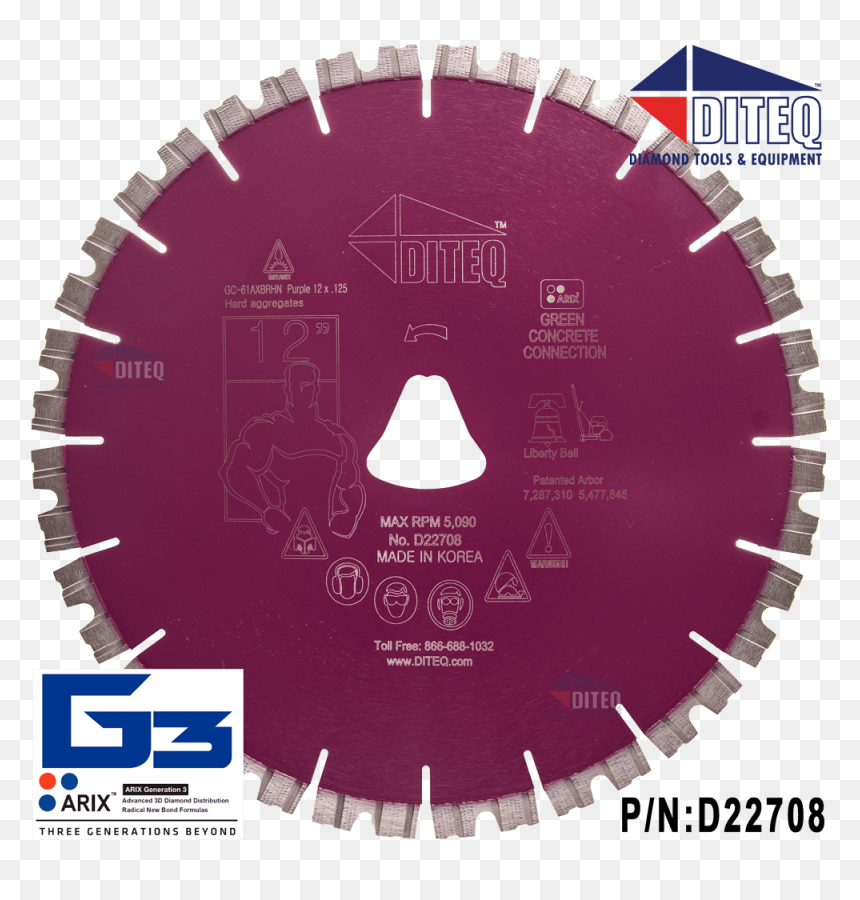 Gc-61 Brute Notched Arix Purple Liberty Bell Blades - Llantas E90, HD Png Download - liberty bell png