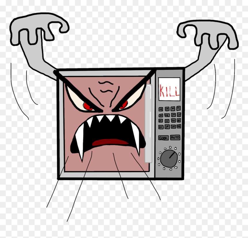 Oven Clipart Microwave Food - Cartoon, HD Png Download - micro oven png