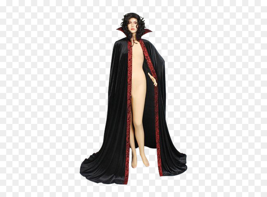 Black And Red Dracula Cape, HD Png Download - black cape png