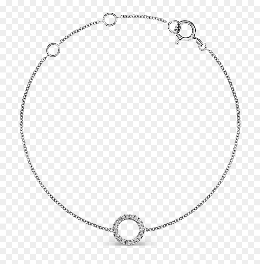 White Gold Bracelet, Pu14016-obd V - Necklace, HD Png Download - gold bracelet png