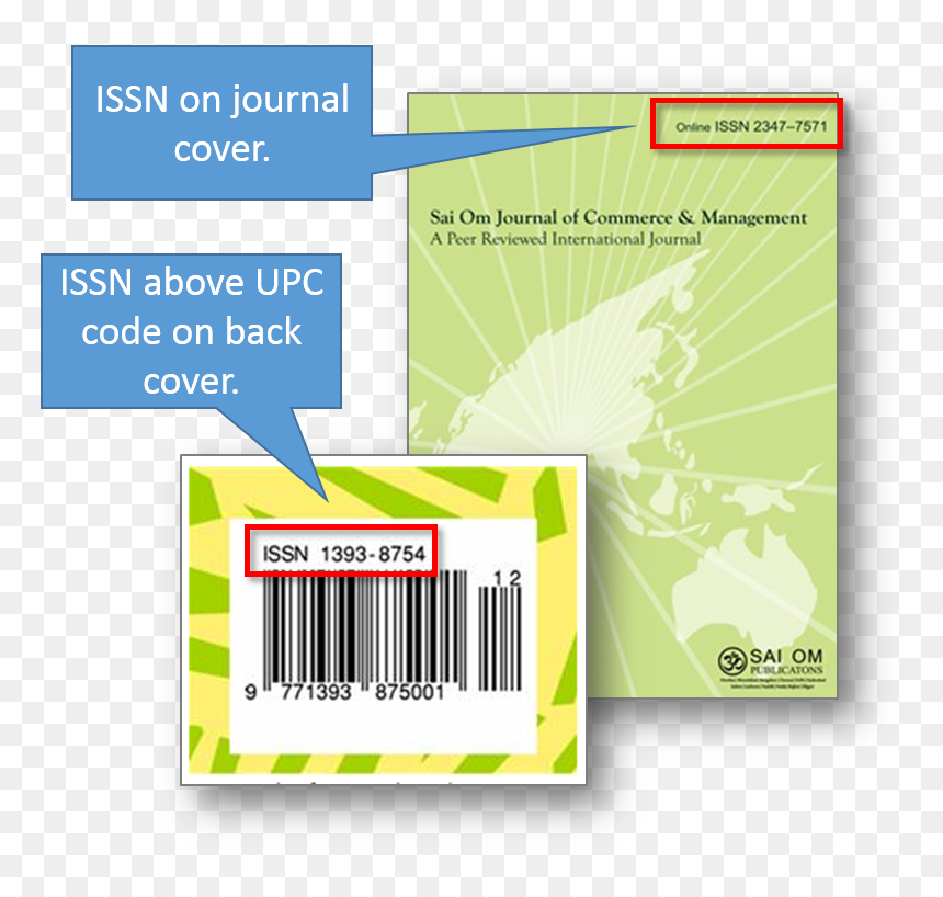 Issn On Front And Back Journal Covers - Graphic Design, HD Png Download - upc code png