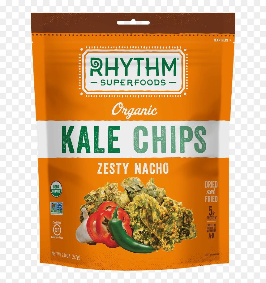 Rhythm Superfoods Kale Chips, HD Png Download - finger chips png