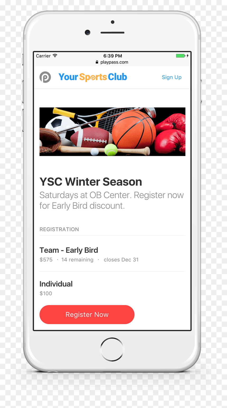 Sports Software Mobile Registration - Free League Management App, HD Png Download - table tennis png