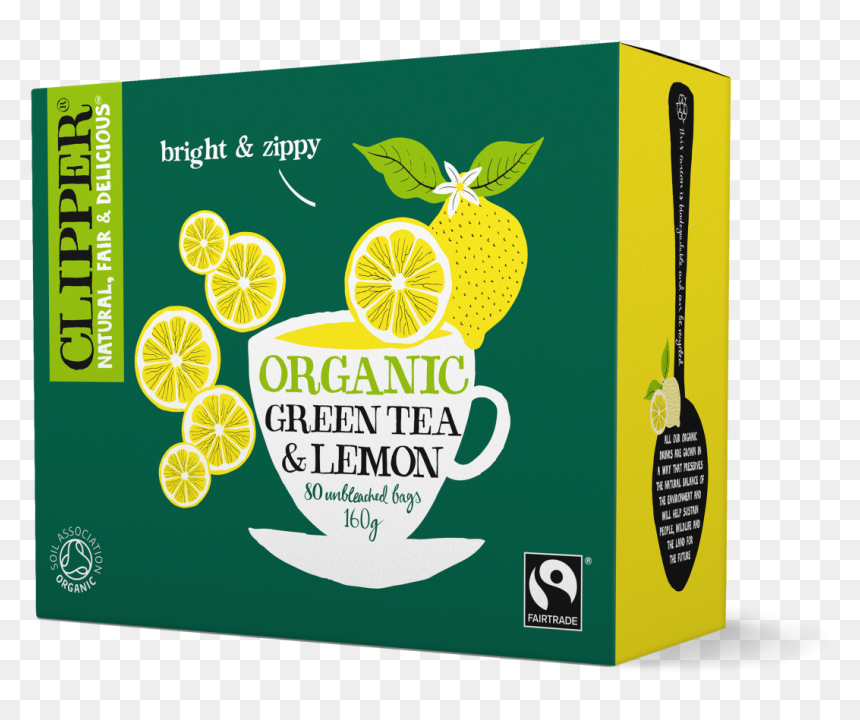 Clipper Lemon Green Tea, HD Png Download - lemon tea png