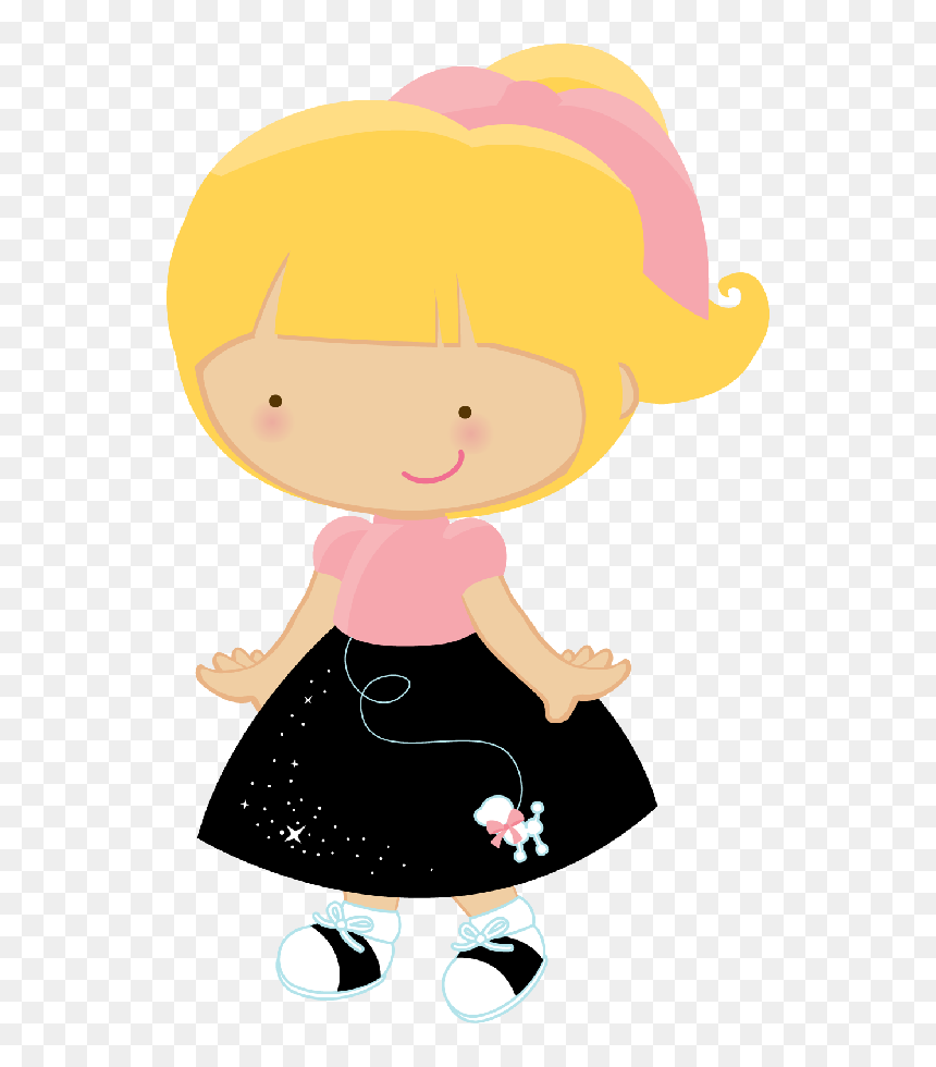 ○•‿✿⁀ Music ‿✿⁀•○ - Desenho Menina Anos 60, HD Png Download - niños png