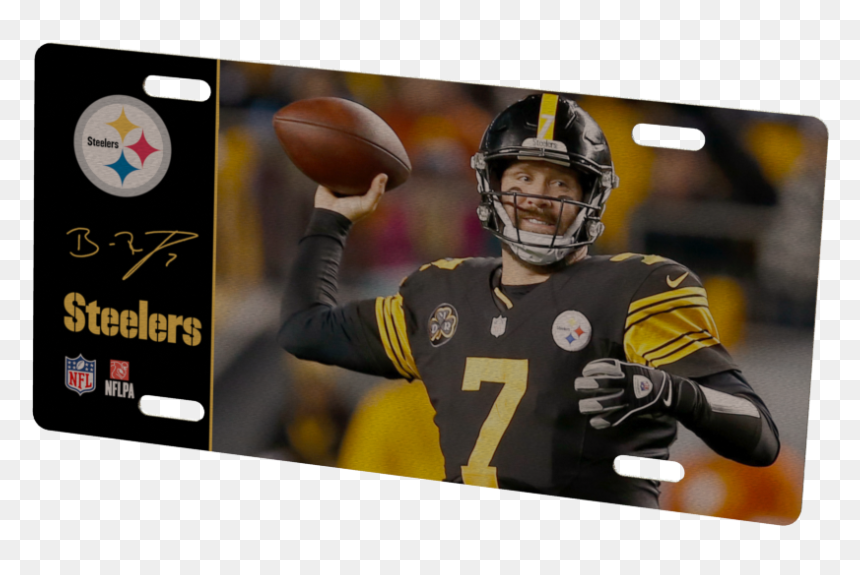Pittsburgh Steelers Ben Roethlisberger Metal Photo - Logos And Uniforms Of The Pittsburgh Steelers, HD Png Download - ben roethlisberger png