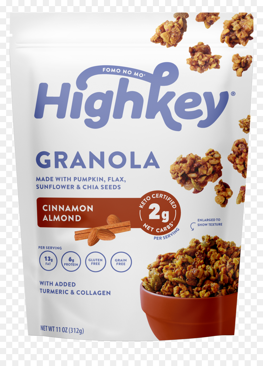 High Key Granola Cinnamon Almond, HD Png Download - snacks png