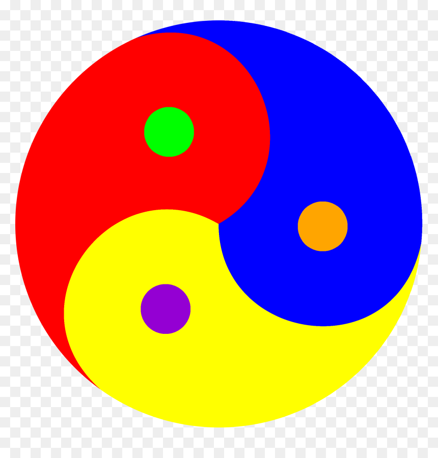 Yin Yang Triality Color Theory, HD Png Download - manchas de pintura png