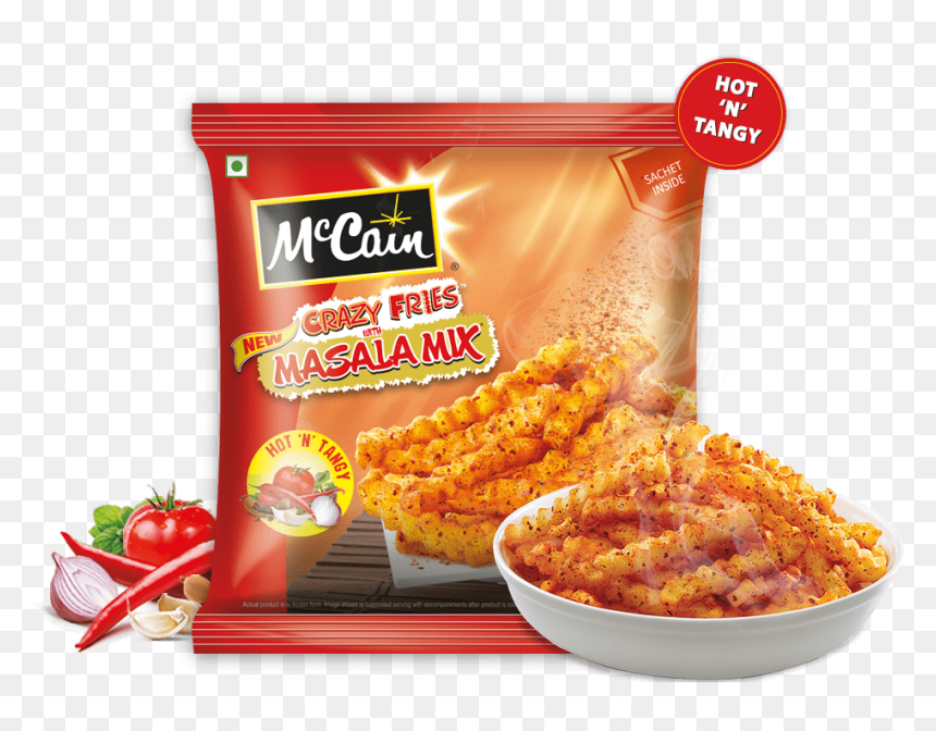 Mccain New Crazy Fries With Masala Mix - Mccain Crazy Fries Masala Mix, HD Png Download - finger chips png