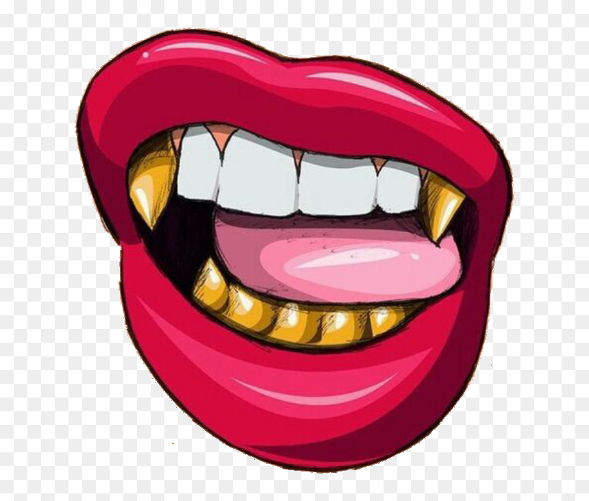 #boca #png - Lips With Grill Drawing, Transparent Png - boca png